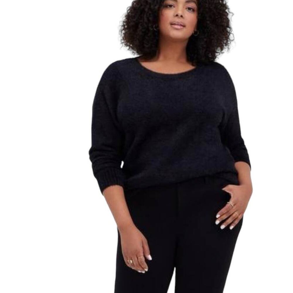 Torrid (2) Pullover Lace Trim V-Back Sweater